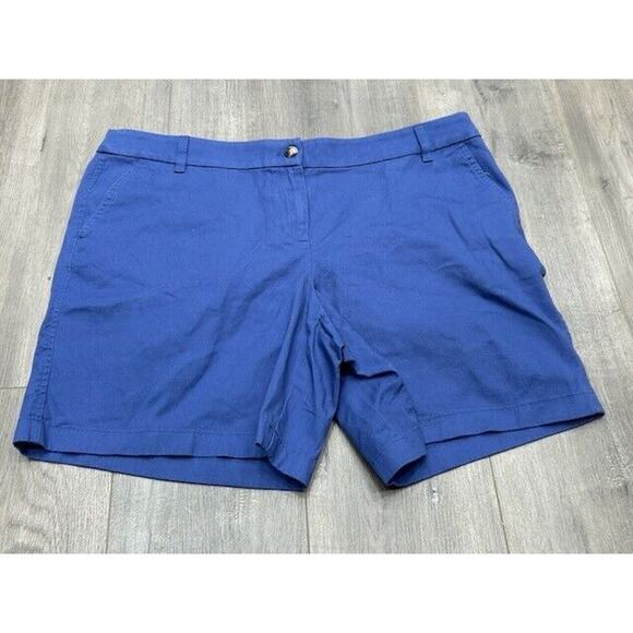 NWT J.Crew Womens 7" Classic Chino Shorts Twill Preppy Periwinkle Blue Size 16 - Picture 2 of 7